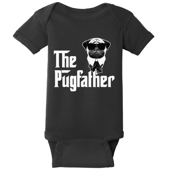 Funny Pug Owner The Pugfather Father Gift Dog Lovers Owner Baby Bodysuit