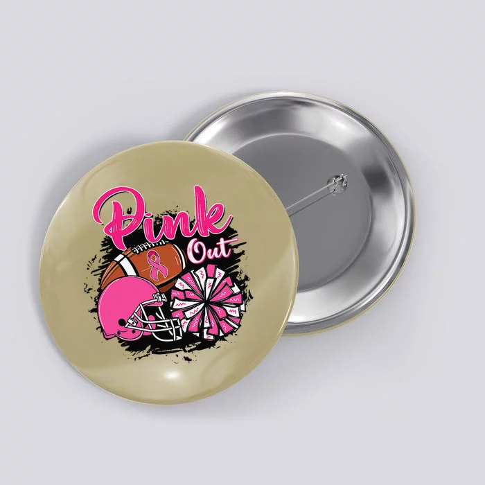 Football P.Ink Out Breast Cancer Awareness Game Day Gift Button