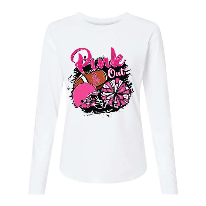 Football P.Ink Out Breast Cancer Awareness Game Day Gift Womens Cotton Relaxed Long Sleeve T-Shirt