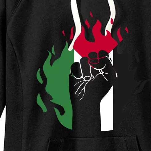 Free Palestine Palestine Flag Women's Fleece Hoodie