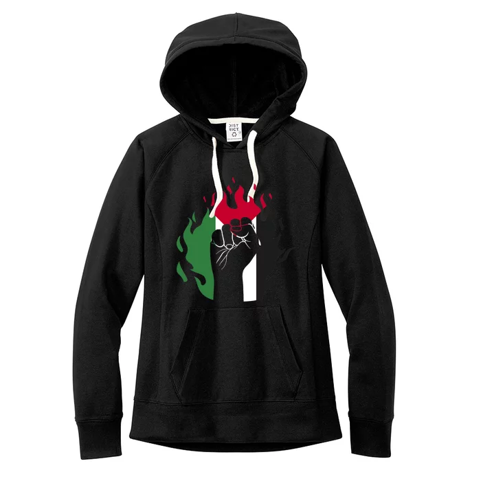 Free Palestine Palestine Flag Women's Fleece Hoodie