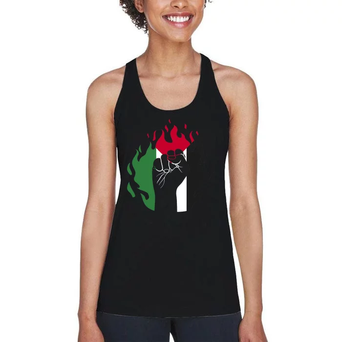 Free Palestine Palestine Flag Women's Racerback Tank