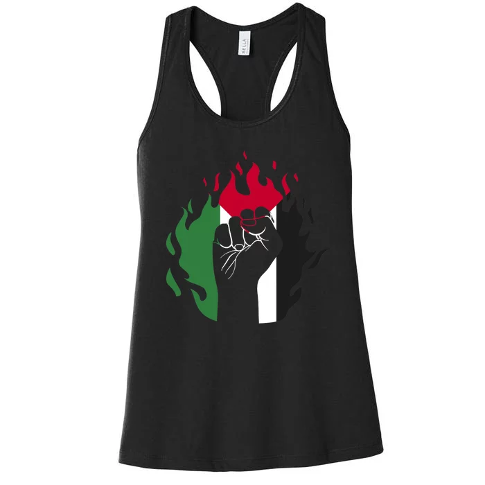 Free Palestine Palestine Flag Women's Racerback Tank