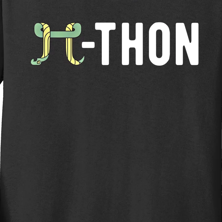 Funny Python Pi Math Teacher Snake Python Pithon Pi Symbol Gift Kids Long Sleeve Shirt