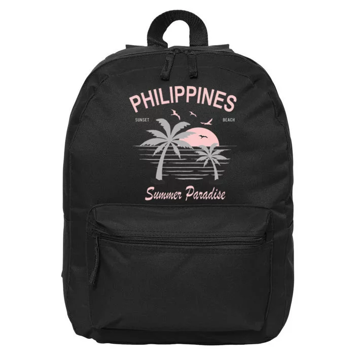 Filipino Philippines Pinoy Gift 16 in Basic Backpack