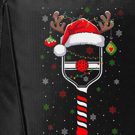 Funny Pickleball Player Christmas Holiday Reindeer Xmas City Backpack