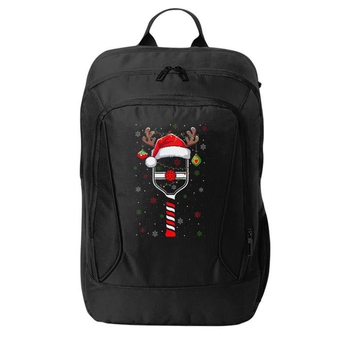 Funny Pickleball Player Christmas Holiday Reindeer Xmas City Backpack