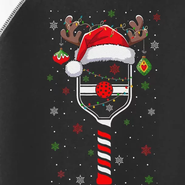 Funny Pickleball Player Christmas Holiday Reindeer Xmas Toddler Fine Jersey T-Shirt