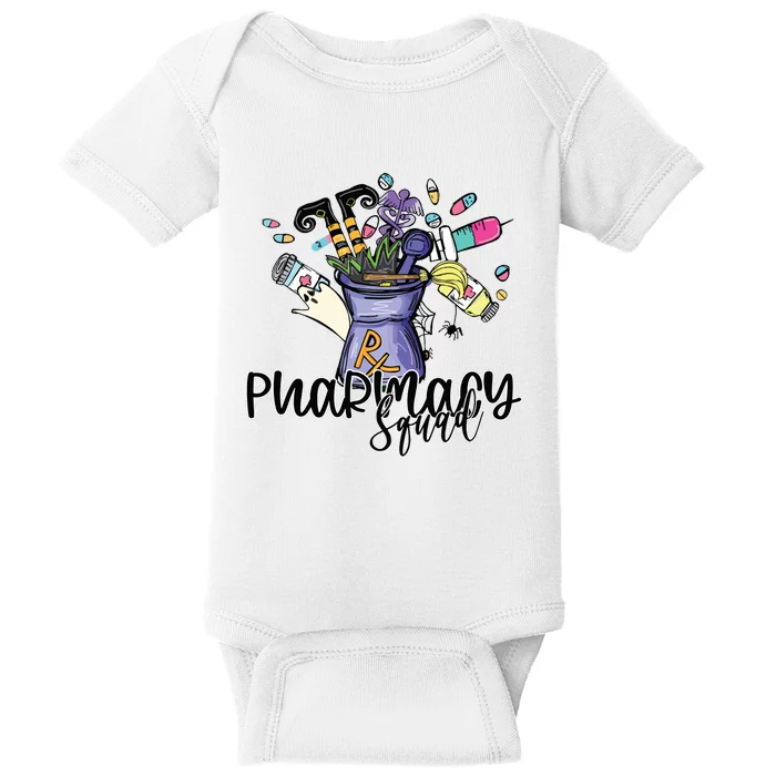 Funny Pharmacy Pharmacist Squad Witch Halloween Costume Baby Bodysuit