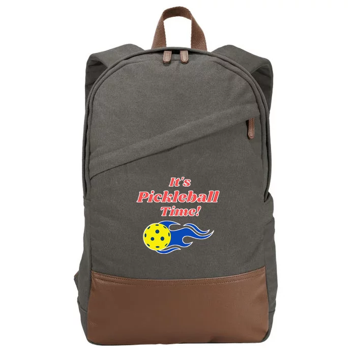 Funny Pickleball Pun for Pickleball Player Cotton Canvas Backpack