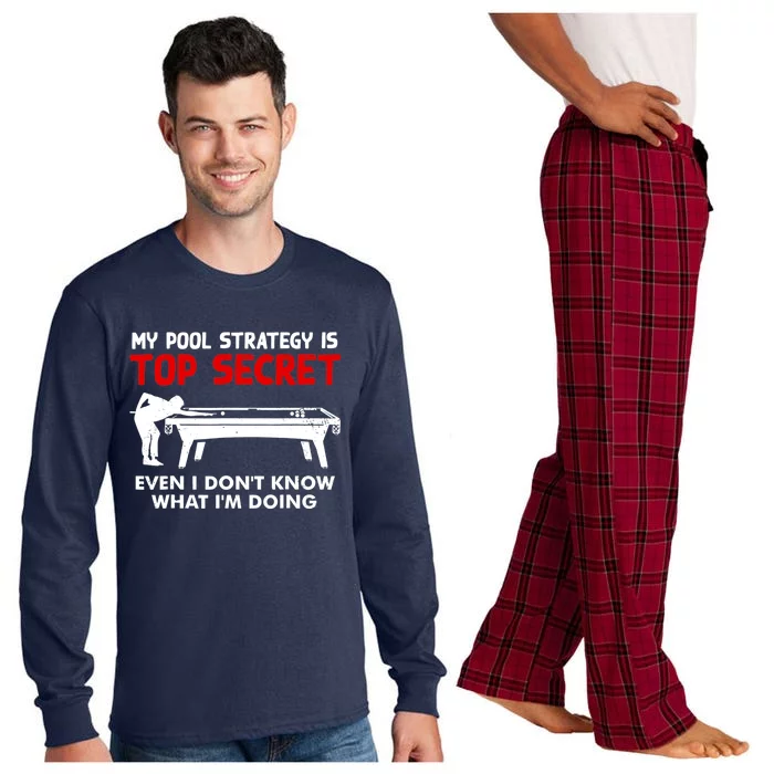 Funny Pool Player Billiards Gift Long Sleeve Pajama Set