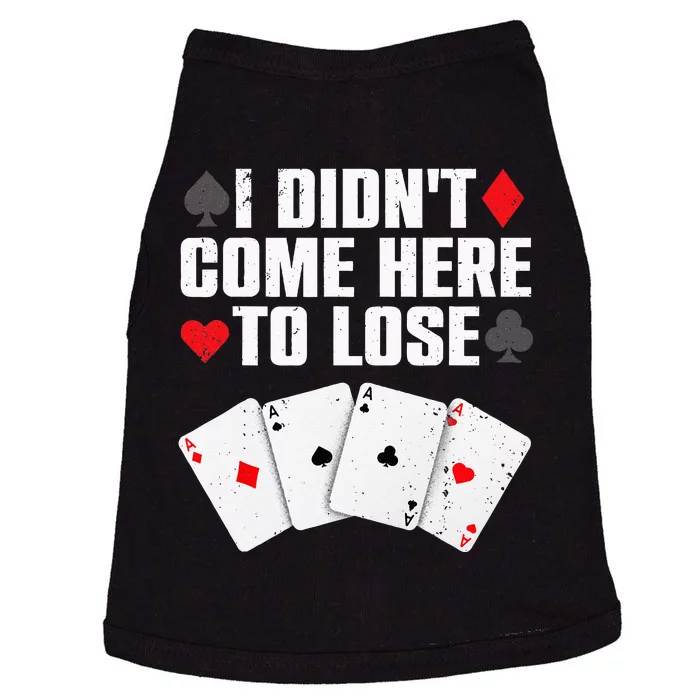 Funny Poker Player Design For Men Women Gamblers Poker Lover Doggie Tank