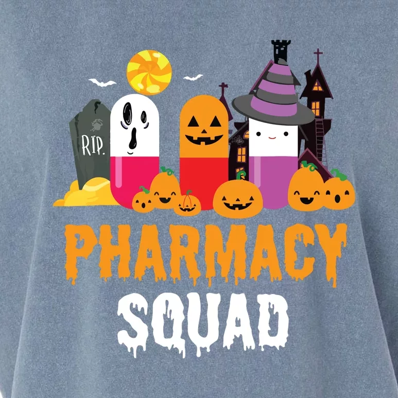 Funny Pills Pharmacist Costume Halloween Pharmacy Squad Garment-Dyed Women's Muscle Tee