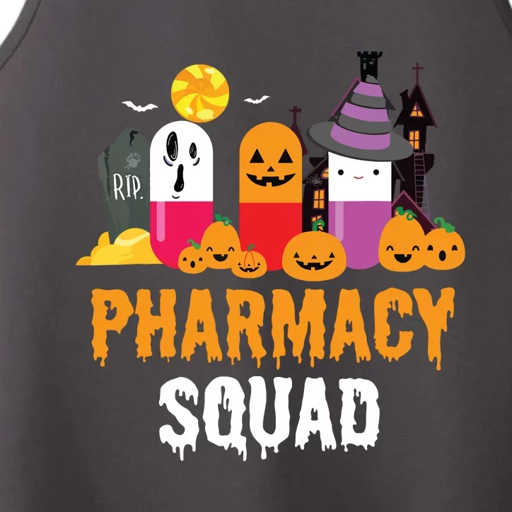 Funny Pills Pharmacist Costume Halloween Pharmacy Squad Performance Tank