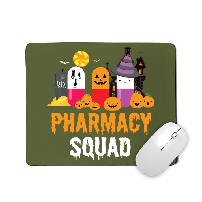 Funny Pills Pharmacist Costume Halloween Pharmacy Squad Mousepad