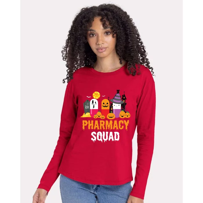 Funny Pills Pharmacist Costume Halloween Pharmacy Squad Womens Cotton Relaxed Long Sleeve T-Shirt