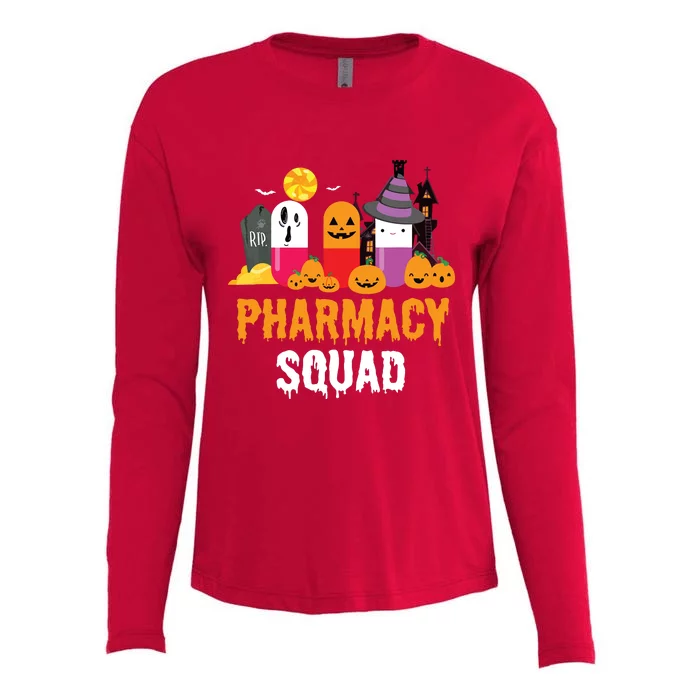 Funny Pills Pharmacist Costume Halloween Pharmacy Squad Womens Cotton Relaxed Long Sleeve T-Shirt