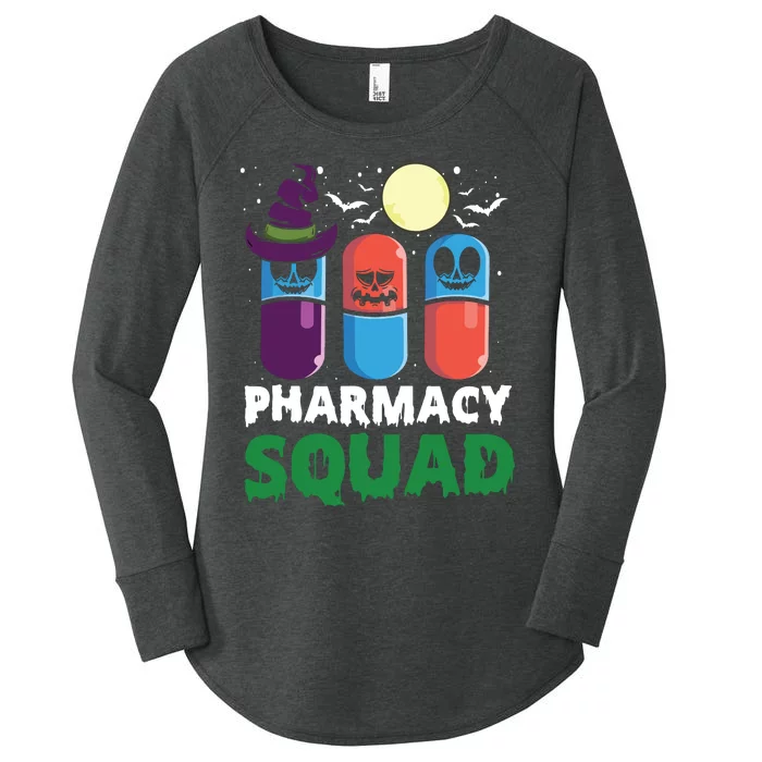 Funny Pills Pharmacist Costume Halloween Pharmacy Squad Women's Perfect Tri Tunic Long Sleeve Shirt