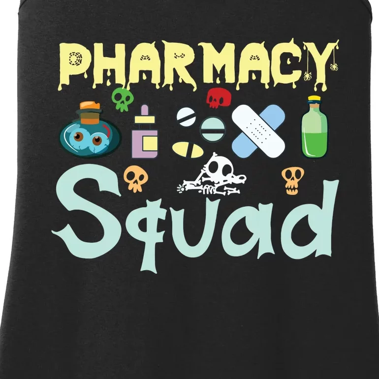 Funny Pills Pharmacist Pharmacy Squad Halloween Costume Ladies Essential Tank