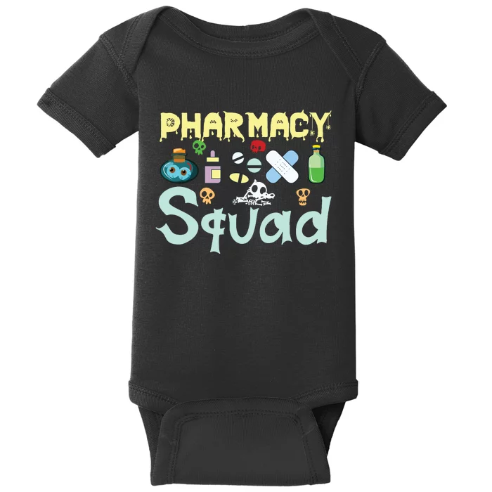 Funny Pills Pharmacist Pharmacy Squad Halloween Costume Baby Bodysuit