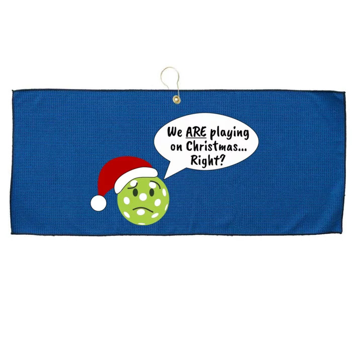 Fun Pickleball | Pickleball Christmas | Pickleball Holiday | Great Pickleball Large Microfiber Waffle Golf Towel