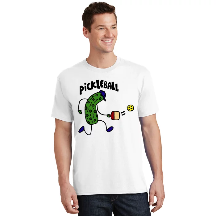 Funny Pickle Playing Pickleball T-Shirt