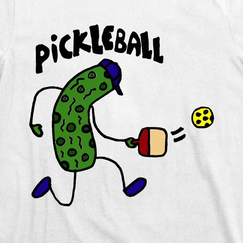 Funny Pickle Playing Pickleball T-Shirt