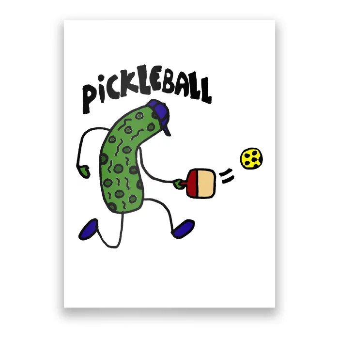 Funny Pickle Playing Pickleball Poster