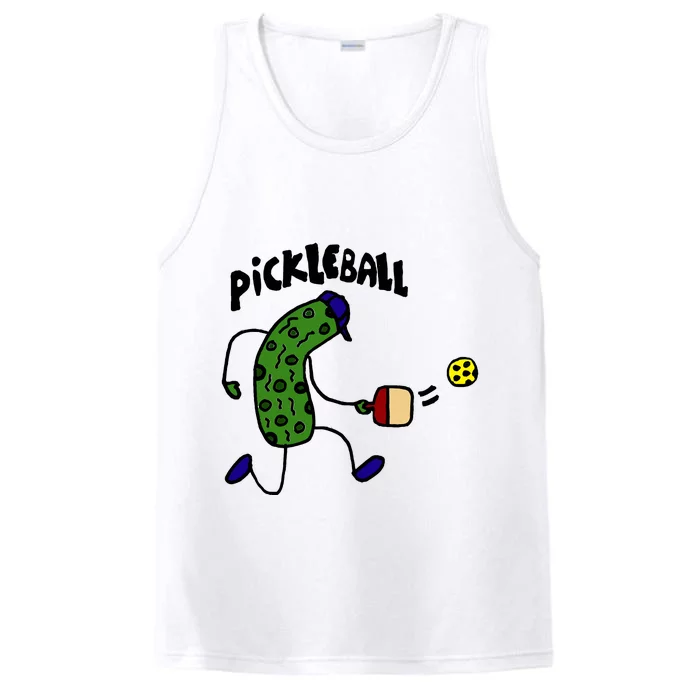 Funny Pickle Playing Pickleball Performance Tank