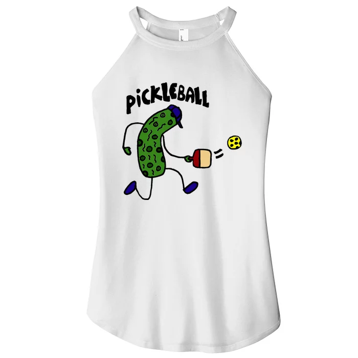 Funny Pickle Playing Pickleball Women’s Perfect Tri Rocker Tank