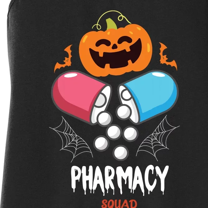 Funny Pills Pharmacy Pharmacist Squad Halloween Costume Women's Racerback Tank