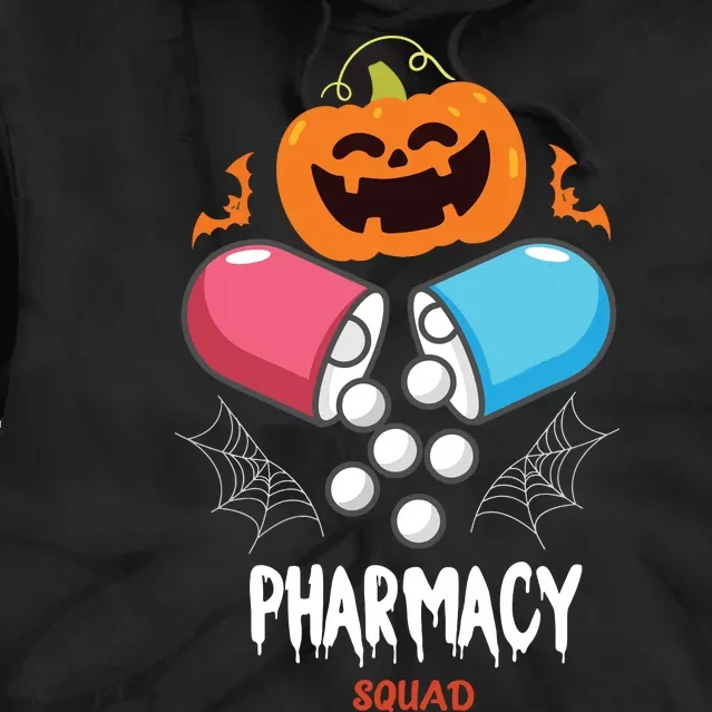 Funny Pills Pharmacy Pharmacist Squad Halloween Costume Tie Dye Hoodie