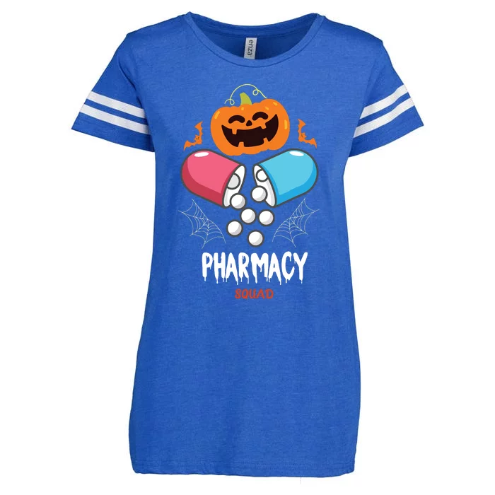 Funny Pills Pharmacy Pharmacist Squad Halloween Costume Enza Ladies Jersey Football T-Shirt