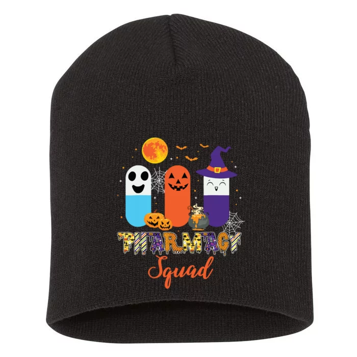 Funny Pills Pharmacy Pharmacist Squad Halloween Costume Short Acrylic Beanie