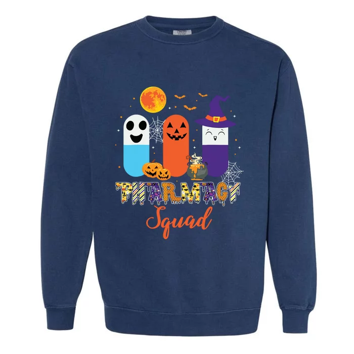 Funny Pills Pharmacy Pharmacist Squad Halloween Costume Garment-Dyed Sweatshirt