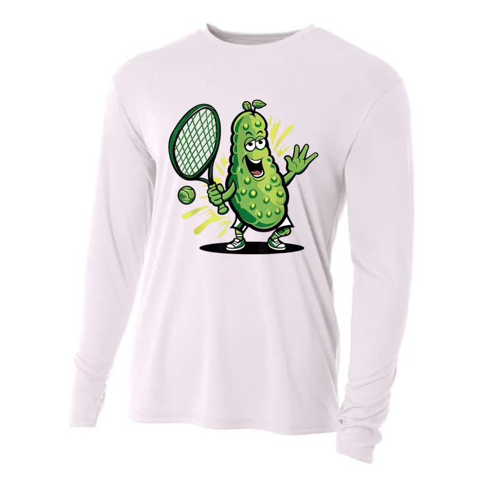 Funny Pickleball Player Paddleball Lover Gift Cooling Performance Long Sleeve Crew