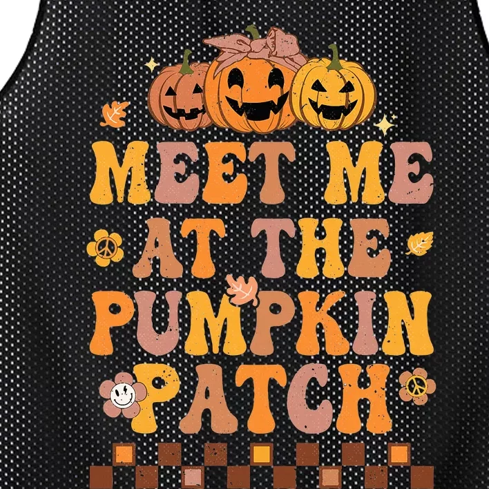 Festive Pumpkin Patch Gathering: Halloween & Thanksgiving Mesh Reversible Basketball Jersey Tank