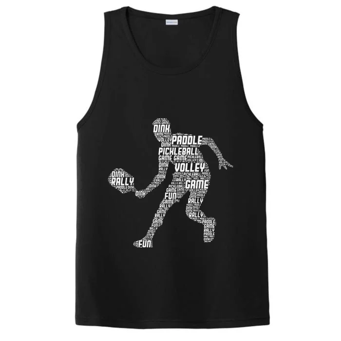 Funny Playing Pickleball With The Family Vintage Performance Tank