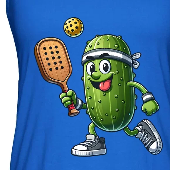 Funny Pickleball Player Paddleball Lover Funny Gift Ladies Essential Flowy Tank