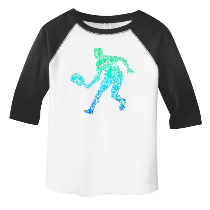 Funny Playing Pickleball With The Family Vintage Toddler Fine Jersey T-Shirt