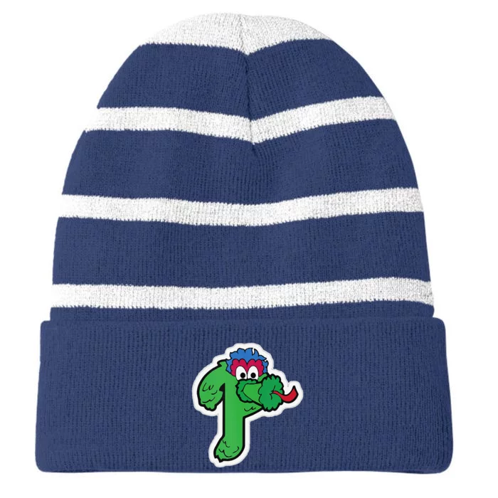 Funny Phanatic P Baseball Championship Striped Beanie with Solid Band