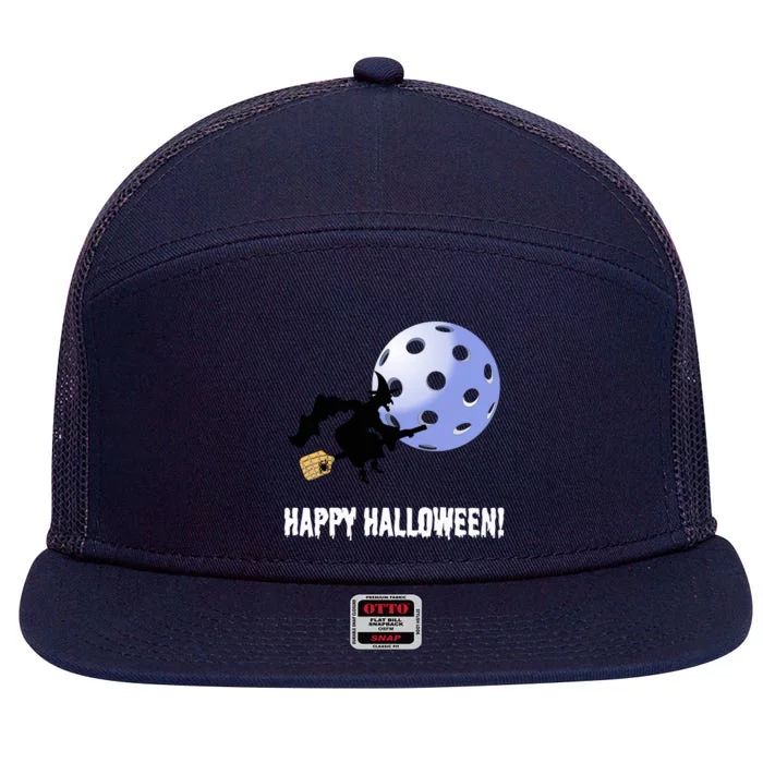 Fun Pickleball | Pickleball Halloween | Halloween Gift | Great Pickleball 7 Panel Mesh Trucker Snapback Hat