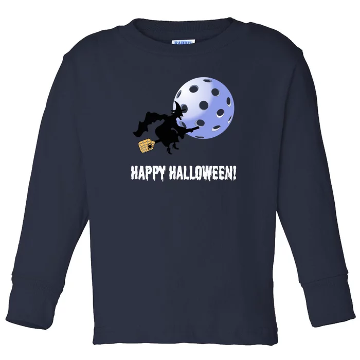 Fun Pickleball | Pickleball Halloween | Halloween Gift | Great Pickleball Toddler Long Sleeve Shirt