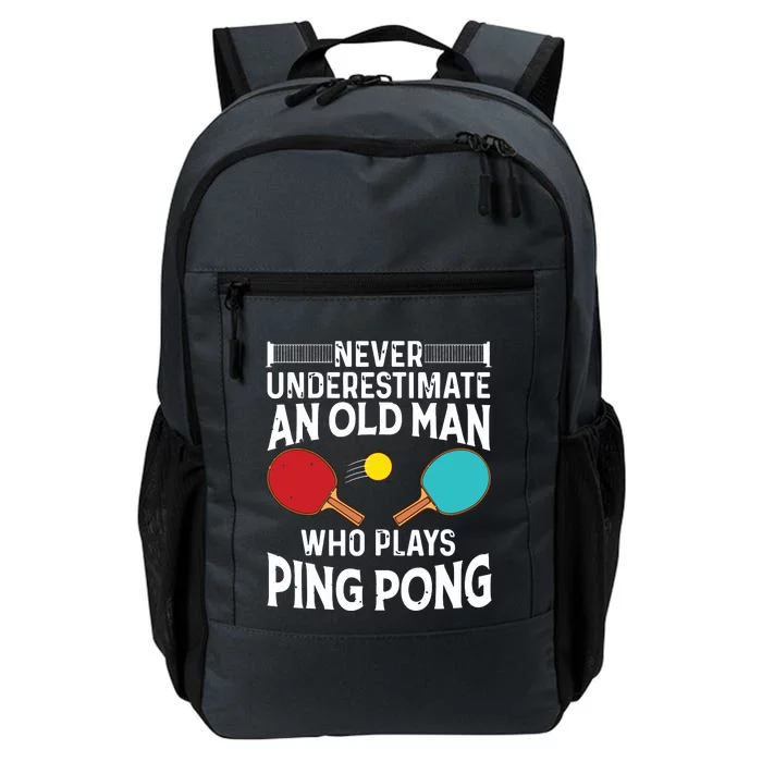 Funny Ping Pong Design Men Dad Grandpa Table Tennis Player Daily Commute Backpack