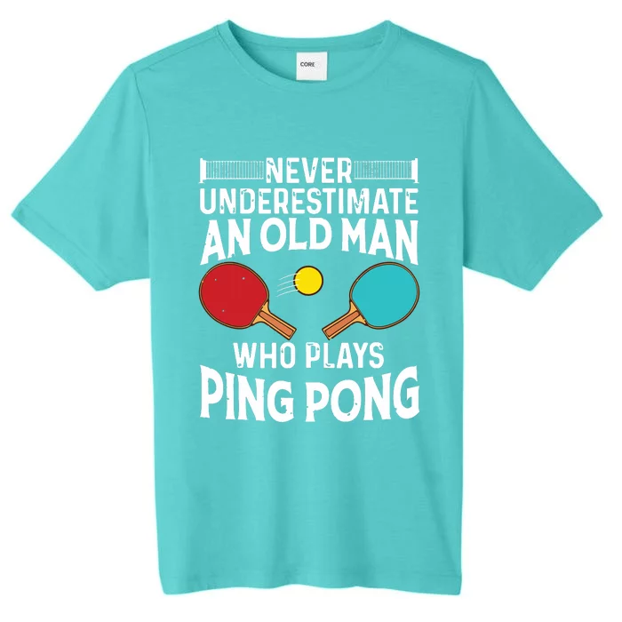 Funny Ping Pong Design Men Dad Grandpa Table Tennis Player ChromaSoft Performance T-Shirt