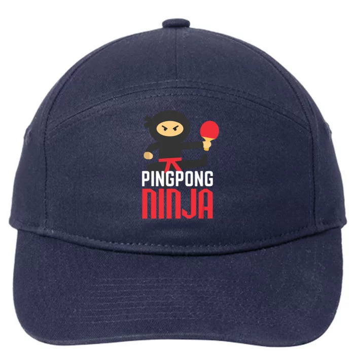 Funny Ping Pong Ninja Shirts Table Tennis 7-Panel Snapback Hat