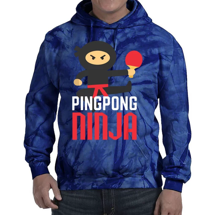 Funny Ping Pong Ninja Shirts Table Tennis Tie Dye Hoodie