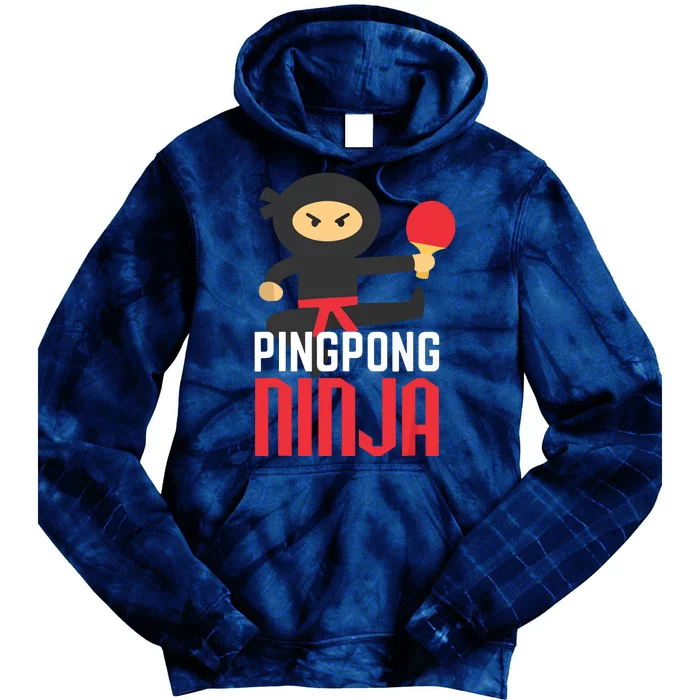 Funny Ping Pong Ninja Shirts Table Tennis Tie Dye Hoodie