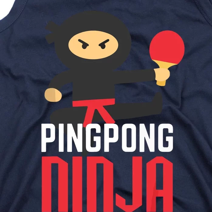 Funny Ping Pong Ninja Shirts Table Tennis Tank Top