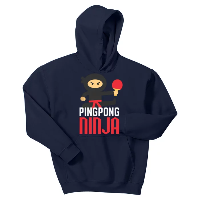 Funny Ping Pong Ninja Shirts Table Tennis Kids Hoodie